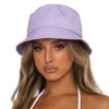 Sydbecs Bucket Hat for Women Men, Reversible Cotton Summer Sun Beach Fishing Cap Solid Color Style(Lavender)