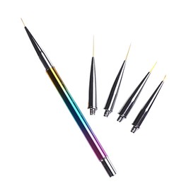 Outanaya 1set Nail Art Brush Pen Replacement Heads for Manicure Multi-functional Liner Tool for Nail Design for Creative Patterns Easy to Use for Home Professional