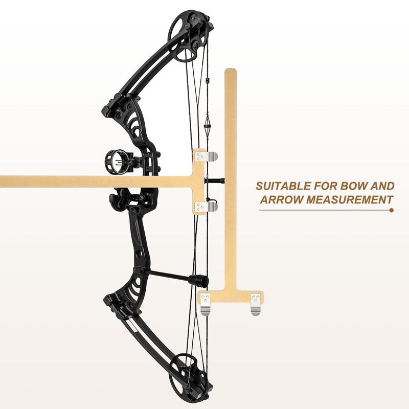 sourcing map Archery Bow Square, T-Shape Ruler 33 x 9