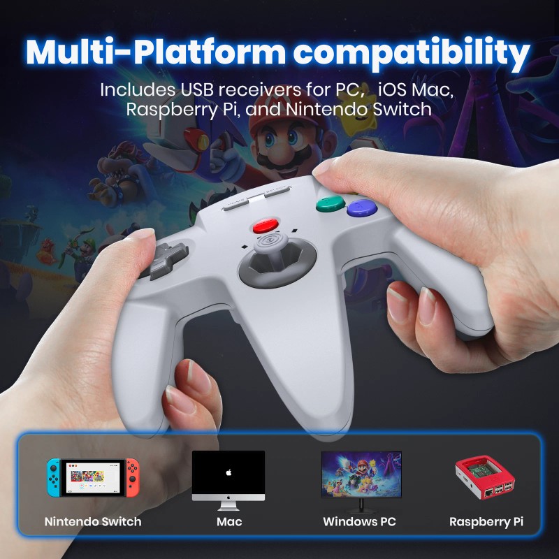 Unbranded 2.4GHZ Wireless N64 Switch Controller for Switch NSO PC