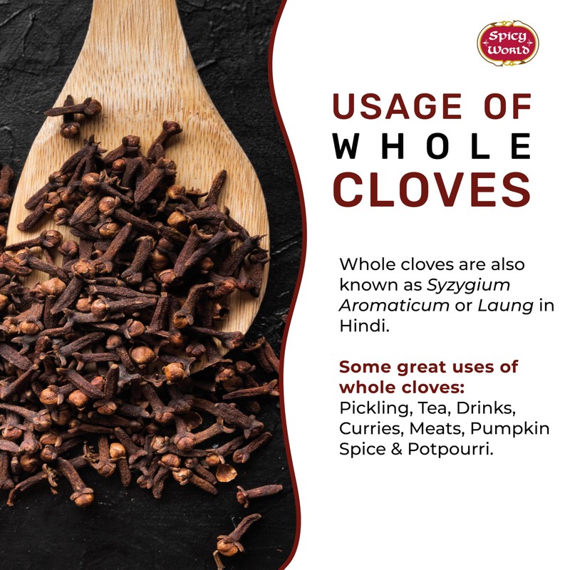 Cloves Whole Bulk 14 Oz Bag - Pure, Non-GMO, Premium