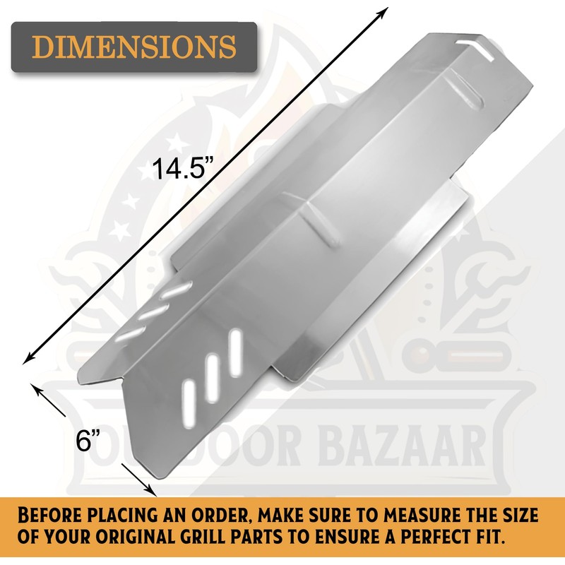 Set of Two Stainless Steel Replacement Heat Plates for Dyna-Glo