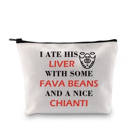 BDPWSS Silence Lambs Horror Movie Lover Gift I Ate His Liver With Some Fava Beans And A Nice Chianti Hannibal Lecter Gift (Liver bean bag)