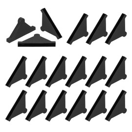 uxcell 30Pcs Triangle Glass Corner Protector, 0.24 x 2 Inch Plastic Glass Table Corner Protector Transport Corner Guard for Glass, Ceramics, Wood, and Steel(Rounded Corner, Black)