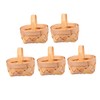Levemolo 5pcs Handwoven Miniature Wooden Baskets Adorable Candy Holders for