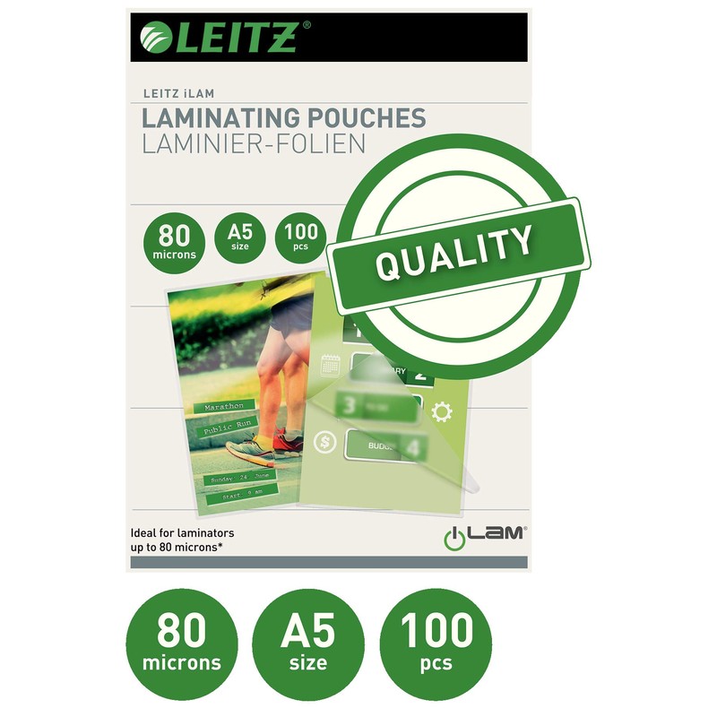 Leitz 33817, Clear Pocket A5, 80 Mic Leitz, 100 Pcs.