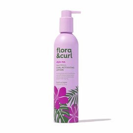 Flora & Curl Sweet Hibiscus Curl Activating Lotion | Lightweight Activating Lotion with Hibiscus Extract, Soy Protein, Coconut Oil & Shea Butter | for All Curl Types | 300ml