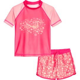 Playshoes Girls 2-Piece Rash Guard Set, coral, 86-92