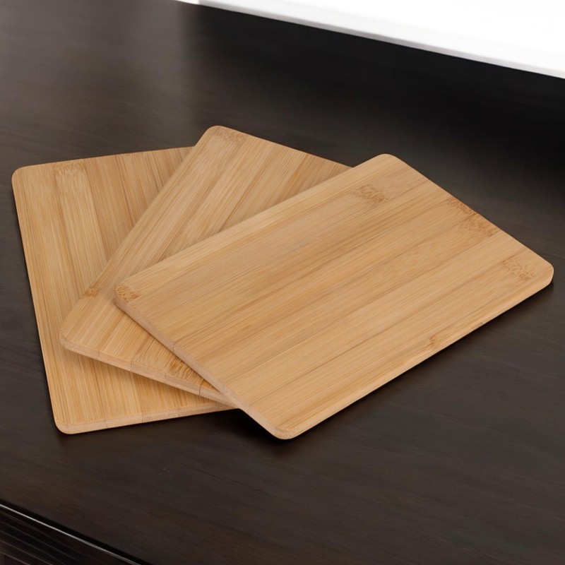 MIJOMA Bamboo Chopping Board Set, Pack of 3, Sustainable Chopping