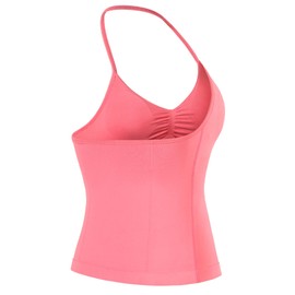 AUROLA Influence Longline Strappy Workout Halter Tops for Women,Removable Cups Padded Bras Impact Gym Yoga Sleeveless Tank Top,Bubblegum,XS