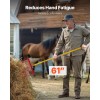 Durable 61-Tine Manure Fork with 18 Angled Fiberglass Handle Long