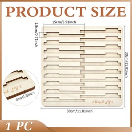 BENECREAT Laser Engraving Jig with 18 Slots, Precision Pen Holder Tool, Stable Engraving Support, Wood Engraving Jig for Creative Pen Making, DIY Crafts and Laser Projects, 5.9x0.7inch ID