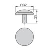 Emuca 9160008 Furniture Knob, Bronze, 32 mm, Set of 25