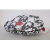 Betsey Johnson Large Cosmetic Bag Makeup Ruffle White Floral Bouquet