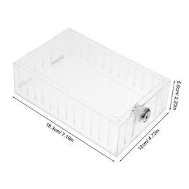 Gadpiparty Transparent Thermostat Lock Box with Key Air Conditioner Lockbox Protector Easy Installation Ventilated Design for Accurate Temperature Detection Clear Wall Cover for Thermostat