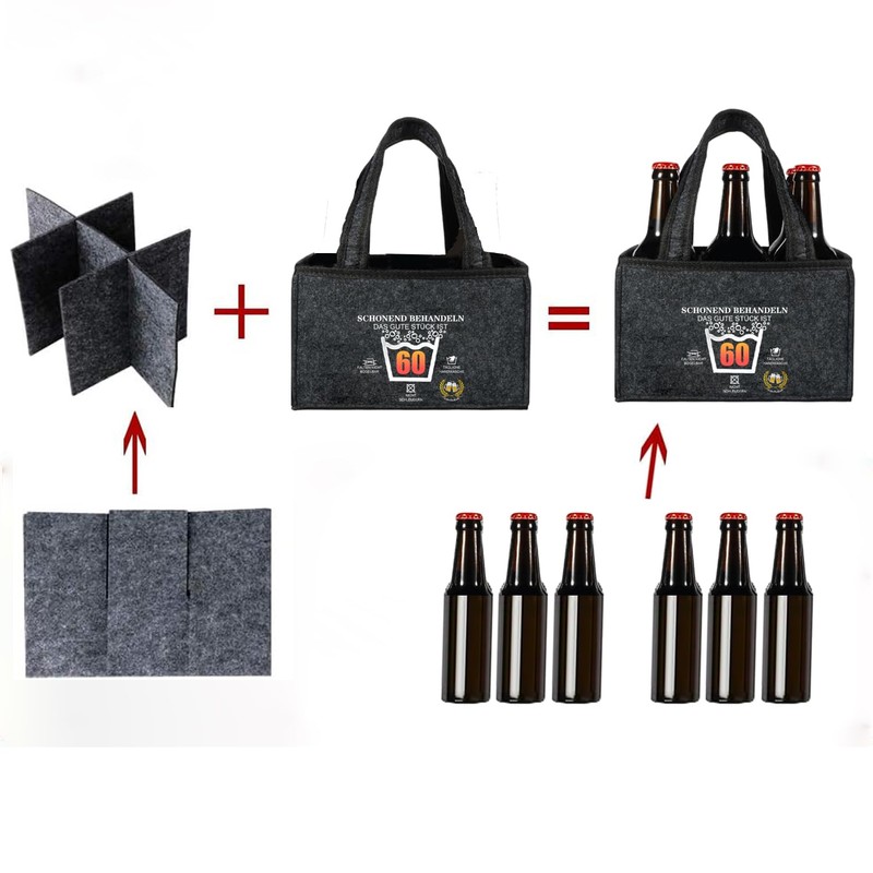 AiDeHuaKeJi Bottle Baskets & Carriers, black, 60th