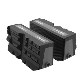 Work IQ Tools Flex Fit Vise Jaws | Reversible Multi-Functional Jaws | Non-Marring Textured Rubber, 4 Vertical & 3 Horizontal Grooves and 160° Angled Groove for Optimal Performance