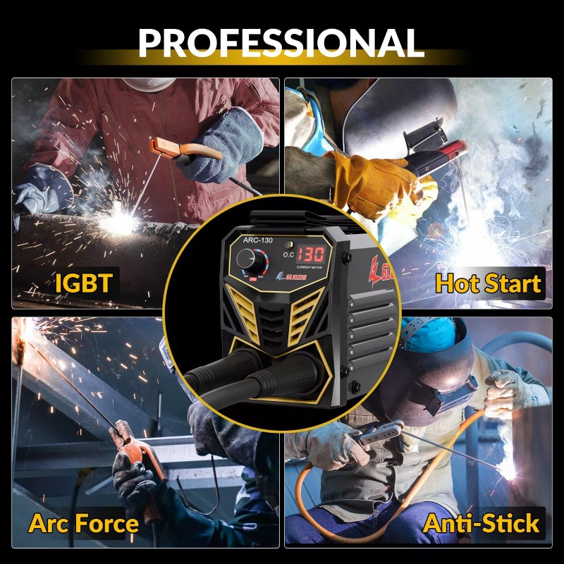 GZ GUOZHI 130A Portable Mini Stick Welder 110V, Lightweight &