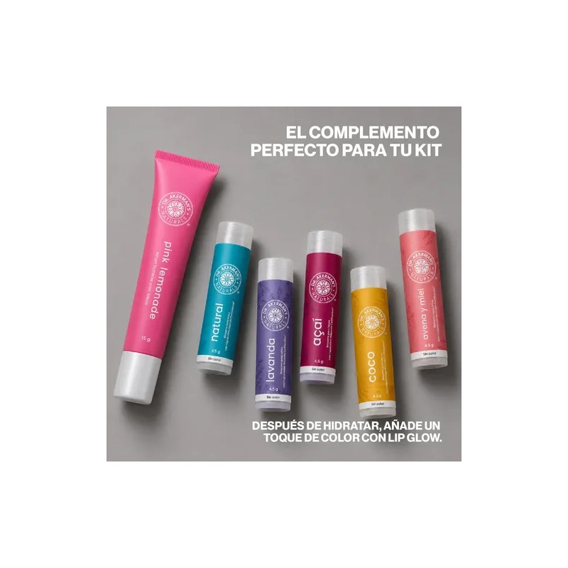 5 Pack Bálsamo Labial Dr. Akermans Frutas 4.5g Natural