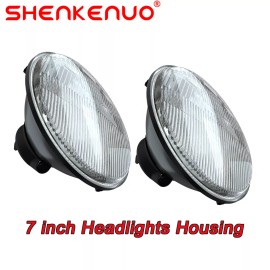 SHENKENUO For 1967-1972 Chevy C10 2x 7 INCH LED Headlights Round DOT Approved Hi/Lo Lamp
