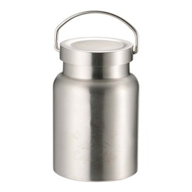 Captain Stag UE-3440 Food Pot, Food Container, Water Bottle, Double Stainless Steel Bottle, Vacuum Insulated, Hot & Cold Retention, HD Food Pot, 13.5 fl oz (400 ml), Silver