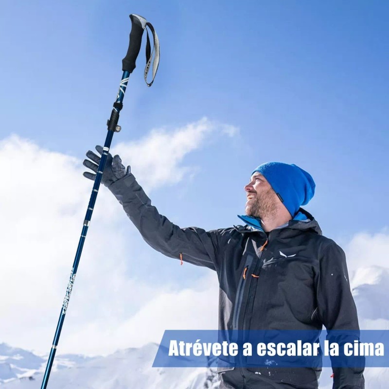 bastones senderismo 2 Bastón Trekking Plegable Ligero Senderismo Caminar Escalar