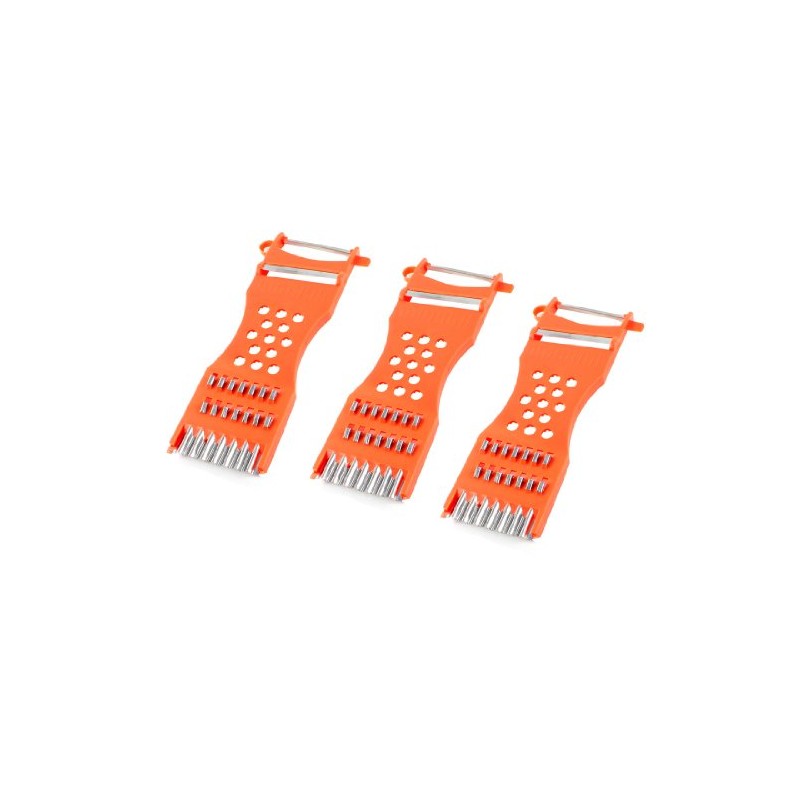 uxcell Metal Scraper Fruit Grater Slicer Vegetable Peeler 3 Pcs