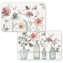 First Dawn Wipe-Clean Reversible Decofoam Placemats, A Country Weekend, Set of 2, Made in The USA