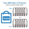 12 Pack Double Shower Curtain Hooks Rings,TENOVEL Double Sided Shower