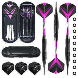 JTMKYO 1 Set Plastic Tip Darts Soft Dart Set Accessories Dart Electronic Dart Needle Professional Soft Darts (Purple)