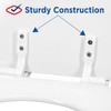 Clorox Round Wood Toilet Seat with Easy-Off Hinges-Wiggle Free Design