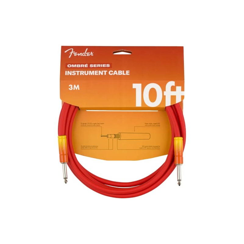 Fender Ombré Series Cable recto a recto para instrumentos, 10