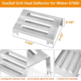 GasSaf 67060 Heat Deflector for Weber GS4 Spirit II 200 & 300 Series 210 220 310 320 Grill Parts, Heat Deflector for Weber Spirit 2 Parts, GS4 Grill Parts for 2 Burners and 3 Burners Heat Plates