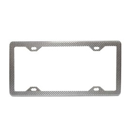 Plate Jade 100% Real 3k Twill Weave Carbon Fiber Car License Plate Frame, 4 Holes, UV Protection, Front Rear Universal Man Woman Fit USA Canada Mexico Standard Size tag Holder (Black Matte)