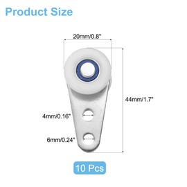 sourcing map 10pcs Trolley Assembly Roller, Sliding Track Roller Sliding Door Beam Trolleys, for Sliding Door Window Cabinet Silver