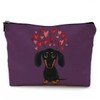 NEGIGA Dachshund Makeup Bag,Dachshund Cosmetic Bag,Dachshund Makeup Travel Toiletry Bag,Dachshund