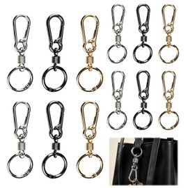 Zipper Clips Anti Theft, 12 Pcs Zipper Locks Double Opening Carabiners Clips for Travel Backpacks, Luggage, Travel Bag Security