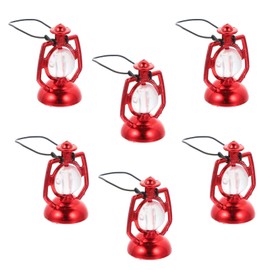 Toddmomy Mini Dollhouse Lantern 6Pcs Mini Kerosene Lamp Miniature Lantern Micro Landscape Ornament Mini Lantern for Dollhouse Accessories