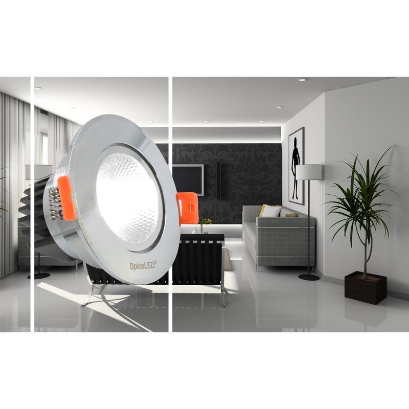SpiceLED DownLED-6 recessed LED spotlight, 6 W, neutral white, 230