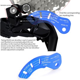 TerchPilet 12 Speed Di2 Rear Derailleur Adjustment Tool (Pack of 2) - Compatible with Shimano R7100, R8150, R9250 etc. - Electronic Group Tuning Gauge for Road Bikes