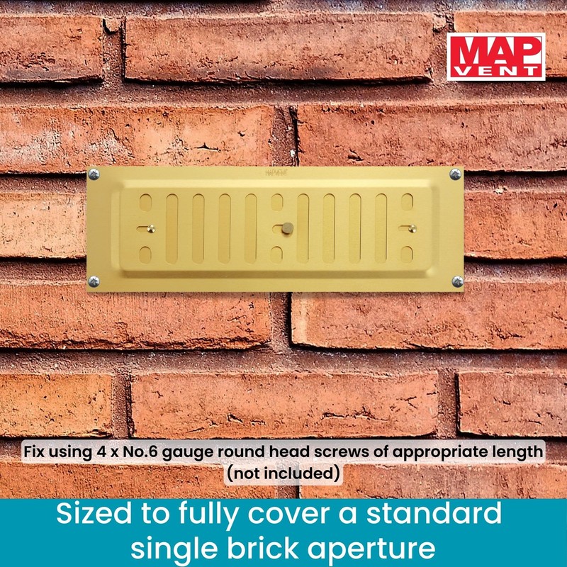 MAP 943-33 Metal Adjustable Air Vent 9” x 3”, Single