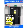 Caution Men At Work Warning Stickers x2 – Peel and