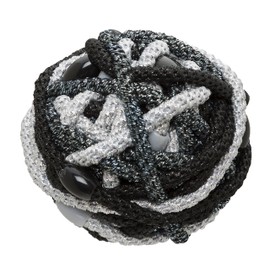 L. Erickson Narrow Grab & Go Pony Ball, Black Metallic, Set of Thirty - Exceptionally Secure with Gentle Hold