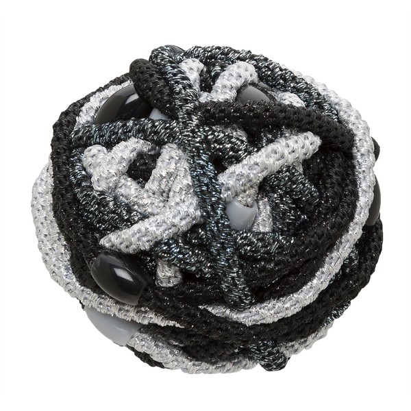 L. Erickson Narrow Grab & Go Pony Ball, Black Metallic,