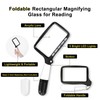 Arsir 3X Folding Magnifying Glass with Light, Retancular Lighted Magnifier