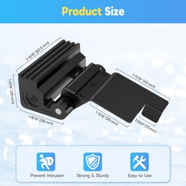 Mixizigoz Upgraded Portable Door Lock for Travel - No Drilling Security Reinforcement Flip Lock, Anti-Unauthorized Entry, Fits Inward-Opening Doors for Apartment, Hotel (Black-1 Pc)