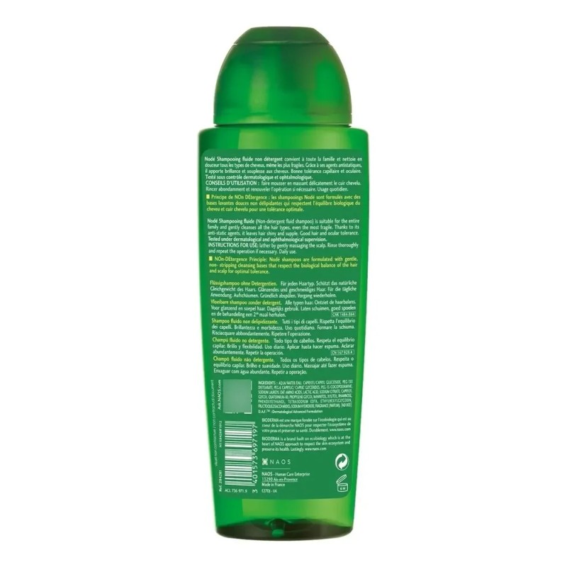 Bioderma Nodé Shampoo Fluido Sin Detergente, 400 Ml