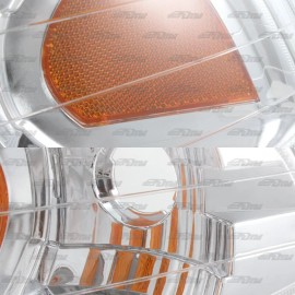 DTM Chrome Housing Clear Lens Corner Lights For 1992-1995 Honda Civic 2 3 Door