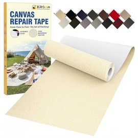 Xroam Canvas Repair Tape, 3.2 x 63 Inch Waterproof Heavy Duty Fabric Tape for Furniture, Self Adhesive Canvas Repair Patches for Boat Covers, Sofas, Tents, Louge Chairs, Canopy, Awning Beige