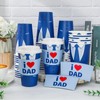 48 Set Father's Day Disposable Coffee Cups with Lids Sleeves